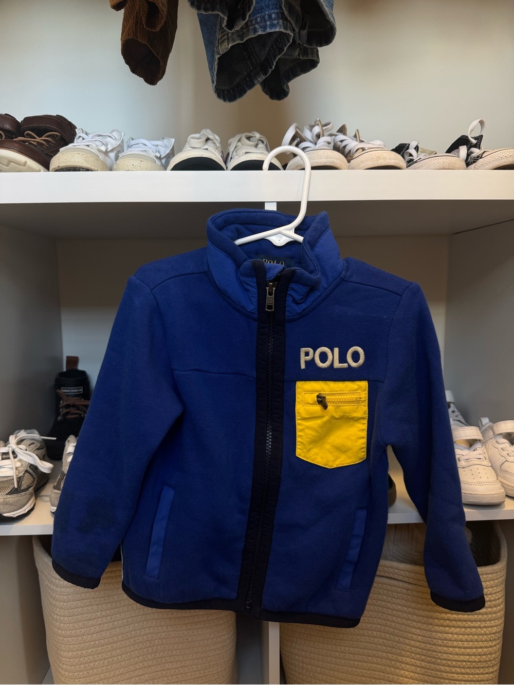 Polo by Ralph Lauren Blue Jacket with Yellow Chest Pocket